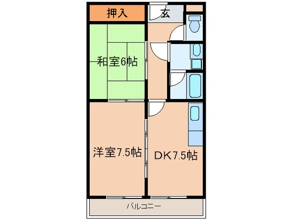 新伊丹シャネルの物件間取画像